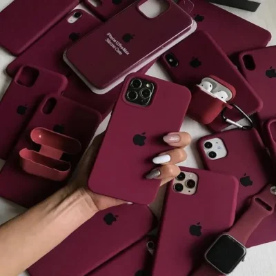 Official Apple Silicone Case - Бордо