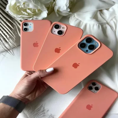 Official Apple Silicone Case - Прасковен