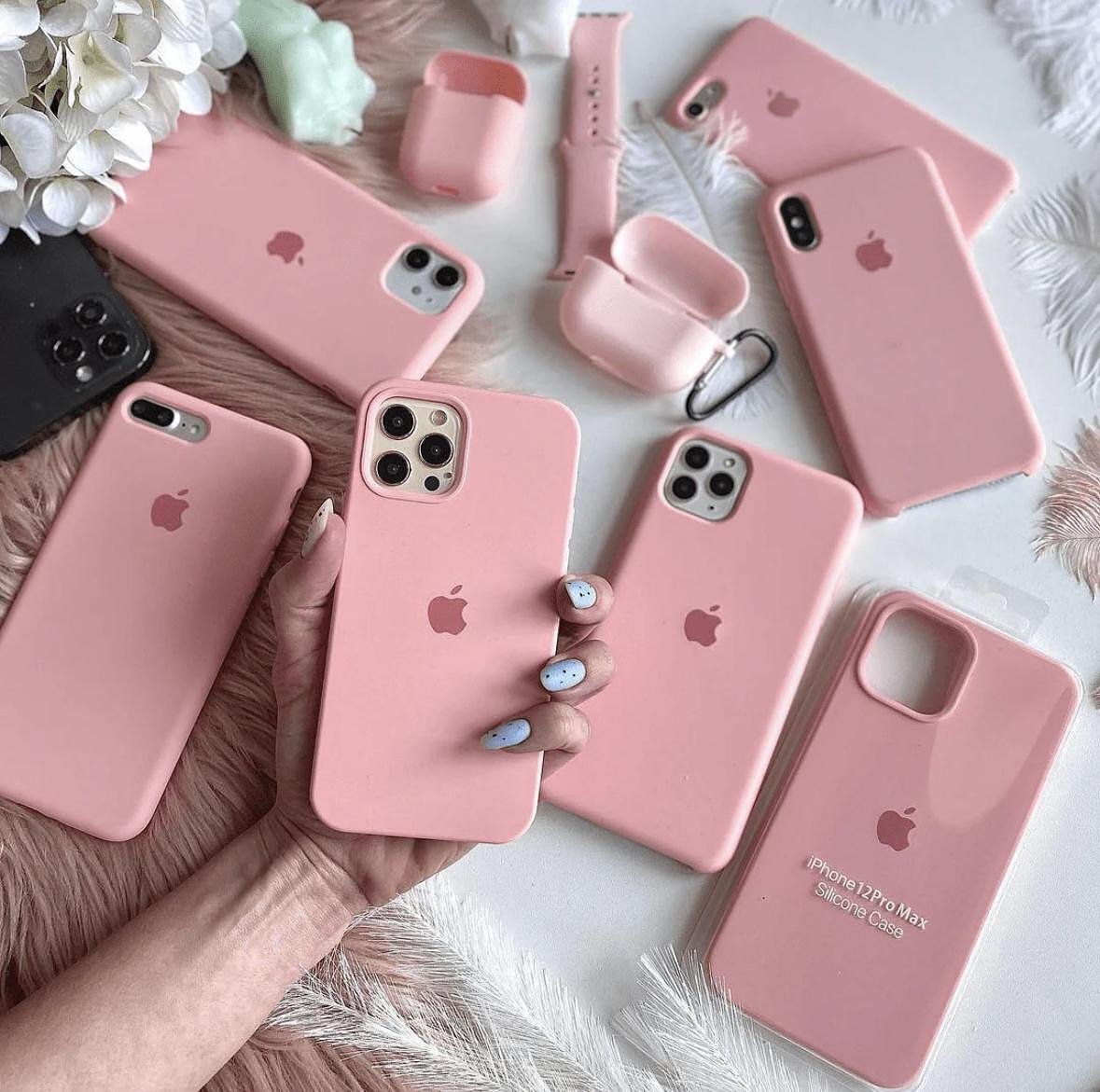Official Apple Silicone Case - Розов