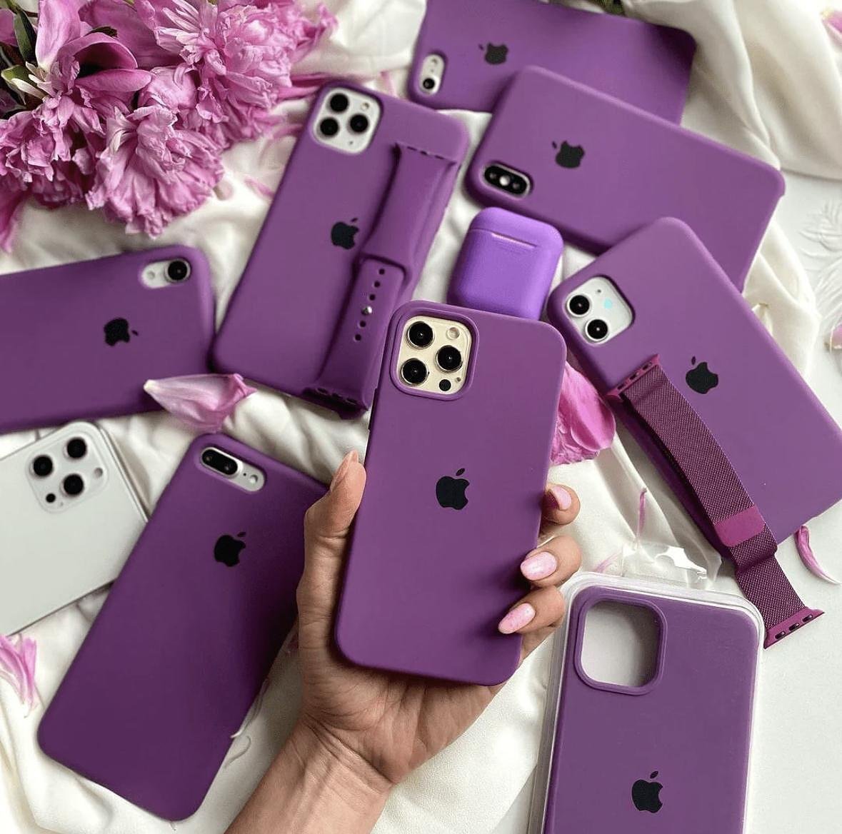 Official Apple Silicone Case - Лилав