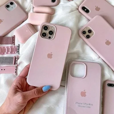 Official Apple Silicone Case - Бледо Розов