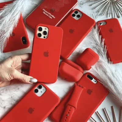 Official Apple Silicone Case - Червен